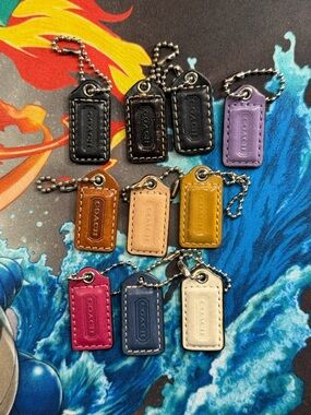 COACH Leather Hangtag Charms - Assorted Colors